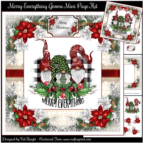 Merry Everything Christmas Mini Page Kit 