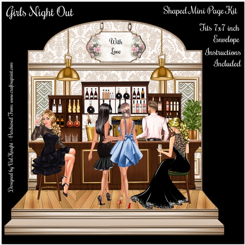 Girls Night Out Shaped Mini Page Kit 
