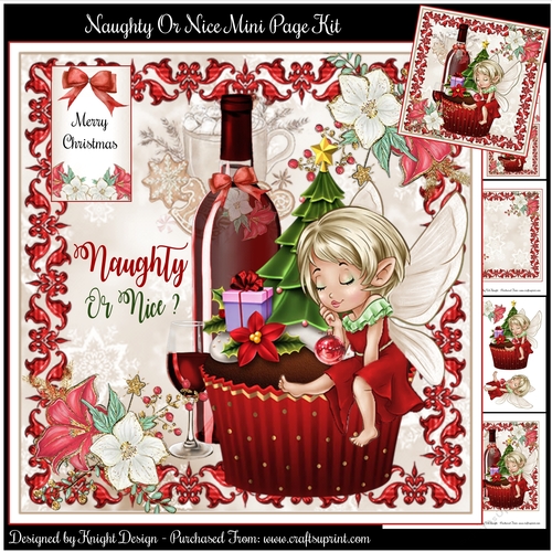 Naughty Or Nice? Christmas Mini Page Kit 