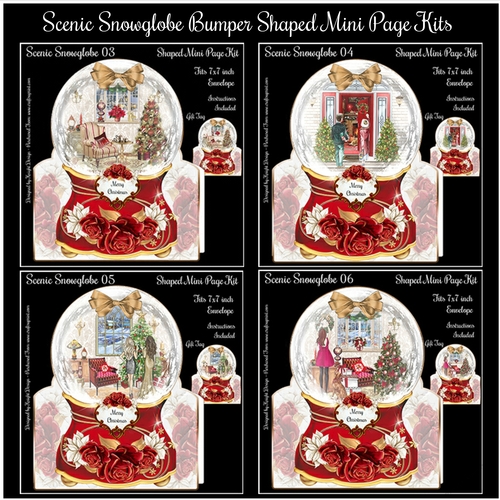 Scenic Snowglobe Bumper Shaped Mini Page Kits