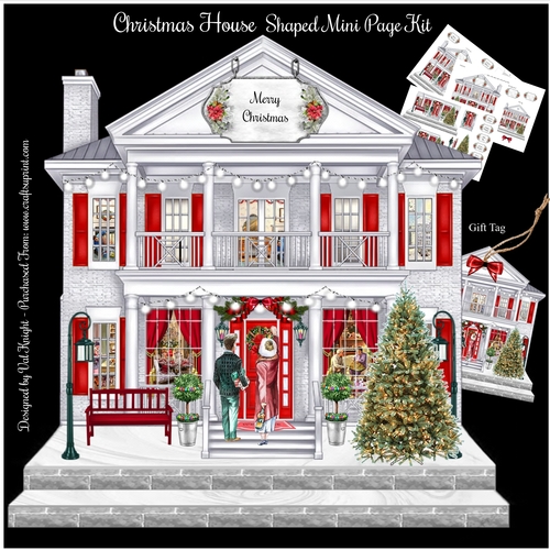 Christmas House Shaped Mini Page Kit 