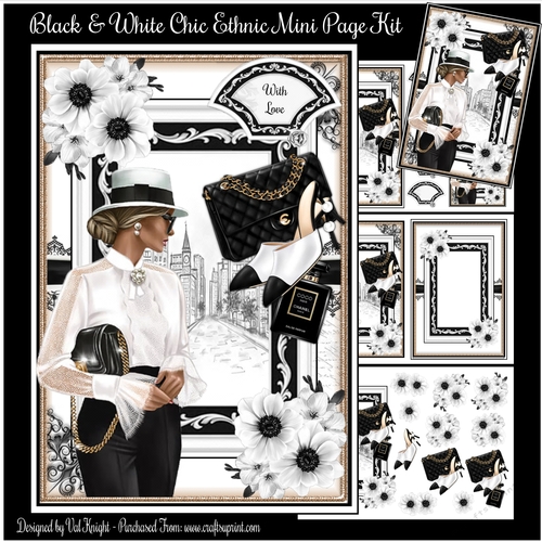 Black and White Chic Ethnic Mini Page Kit - By Request
