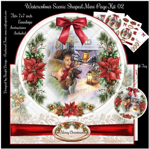 Watercolour Scenic Shaped Mini Page Kit 02 