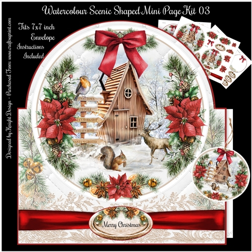 Watercolour Scenic Shaped Mini Page Kit 03 