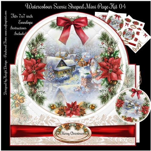 Watercolour Scenic Shaped Mini Page Kit 04 