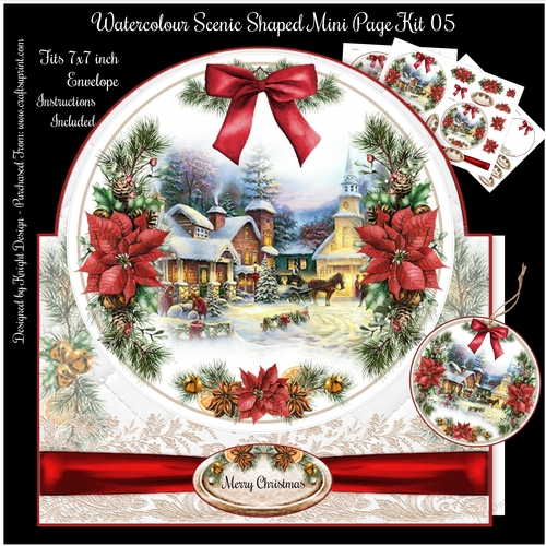 Watercolour Scenic Shaped Mini Page Kit 05 