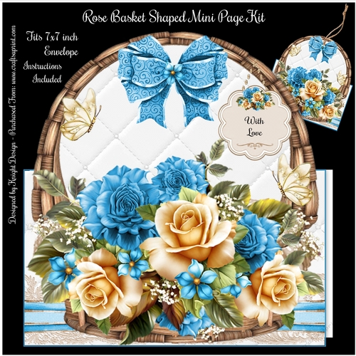 Rose Basket Shaped Mini Page Kit 