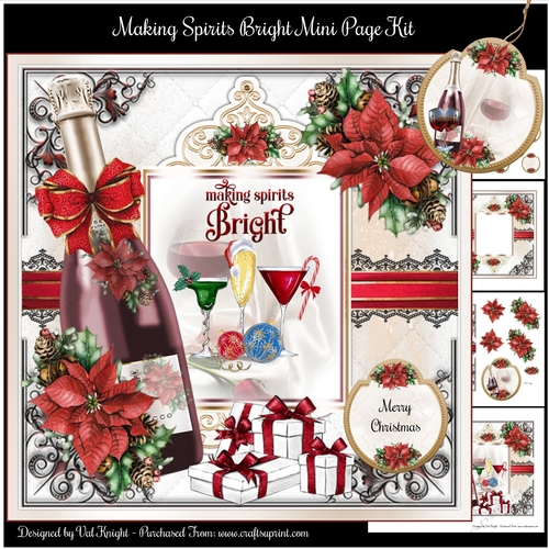 Making Spirits Bright Mini Page Kit 