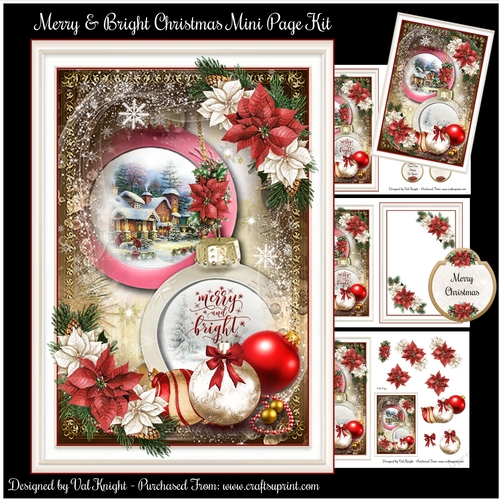 Merry & Bright Christmas Mini Page Kit