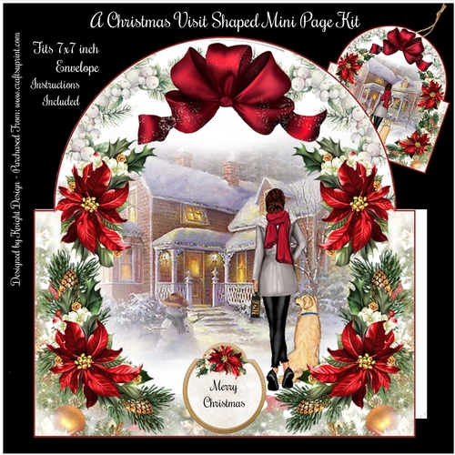 A Christmas Visit Shaped Mini Page Kit