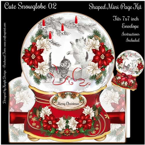 Cute Snowglobe 02 Shaped Mini Page Kit