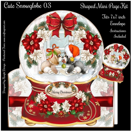 Cute Snowglobe 03 Shaped Mini Page Kit