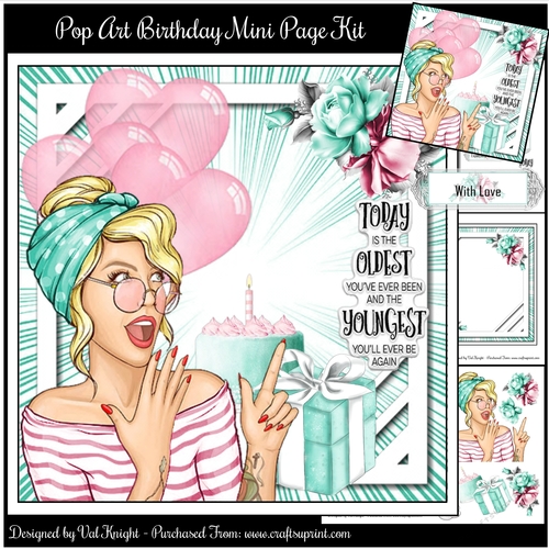Pop Art Birthday Mini Page Kit - Request