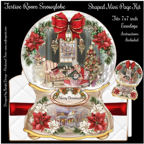 Festive Room Snowglobe Shaped Mini Page Kit