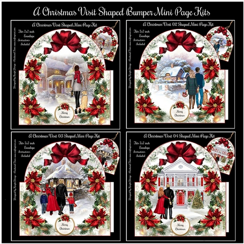 A Christmas Visit Shaped Bumper Mini Page Kits 