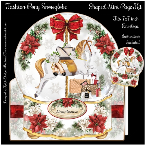 Fashion Pony Snowglobe Shaped Mini Page Kit 