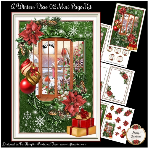 A Winters View 02 Christmas Mini Page Kit 
