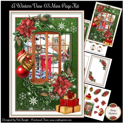 A Winters View 03 Christmas Mini Page Kit