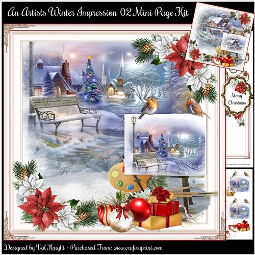 An Artists Winter Impression 02 Mini Page Kit 