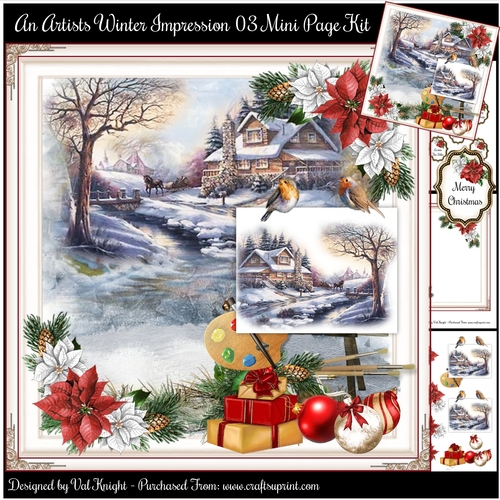 An Artists Winter Impression 03 Mini Page Kit 