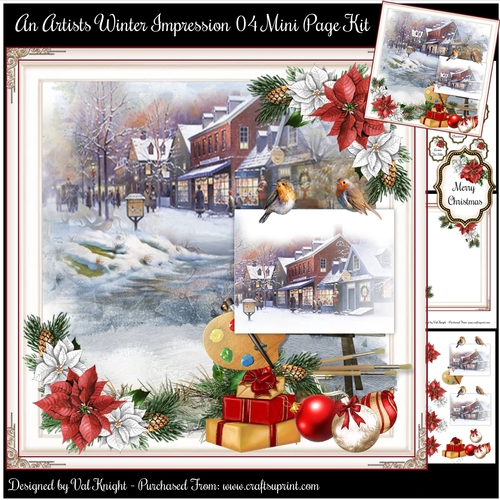 An Artists Winter Impression 04 Mini Page Kit 