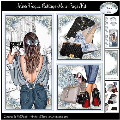 Miss Vogue Collage Mini Page Kit