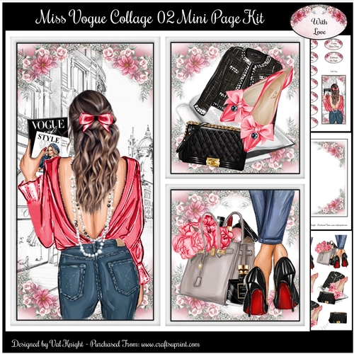 Miss Vogue Collage 02 Mini Page Kit 