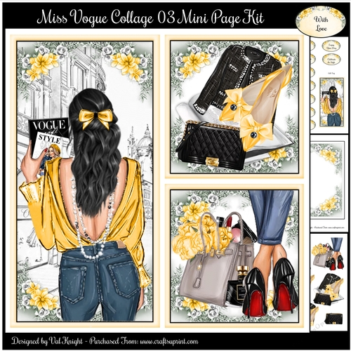 Miss Vogue Collage 03 Mini Page Kit
