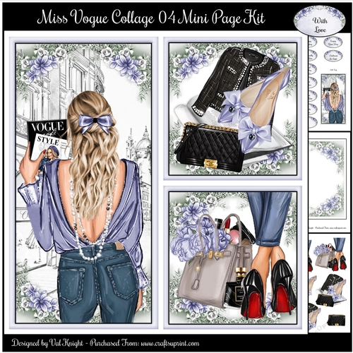 Miss Vogue Collage 04 Mini Page Kit