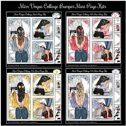 Miss Vogue Collage Bumper Mini Page Kits