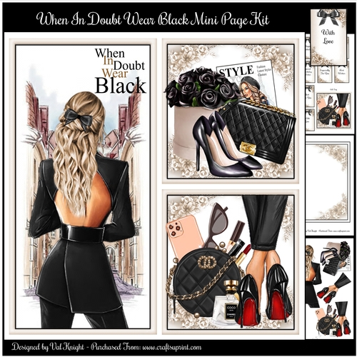 When In Doubt Wear Black Mini Page Kit 