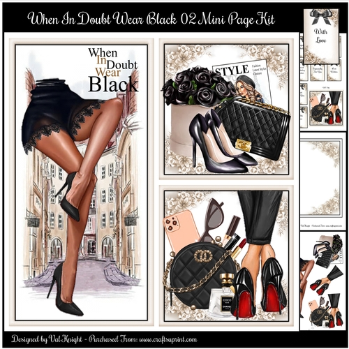 When In Doubt Wear Black 02 Mini Page Kit 