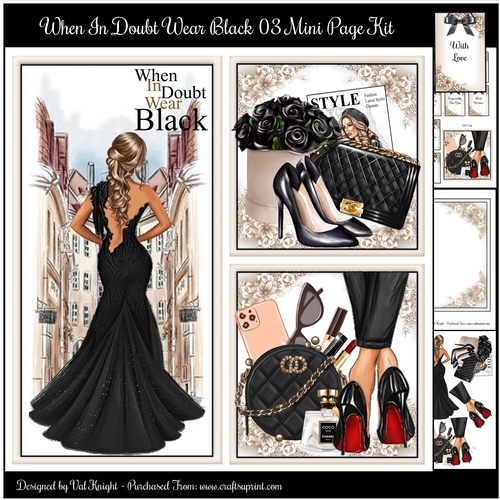 When In Doubt Wear Black 03 Mini Page Kit 