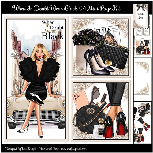 When In Doubt Wear Black 04 Mini Page Kit 