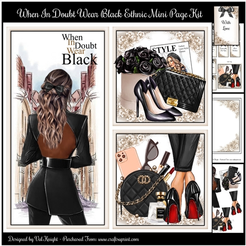 When In Doubt Wear Black Ethnic Mini Page Kit