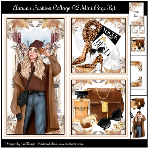 Autumn Fashion Collage 02 Mini Page Kit