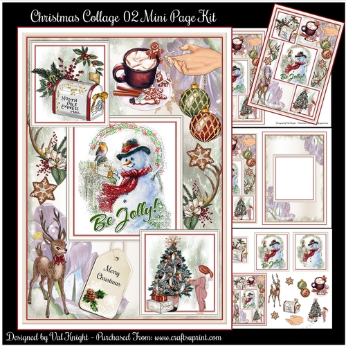 Christmas Collage 02 Mini Page Kit