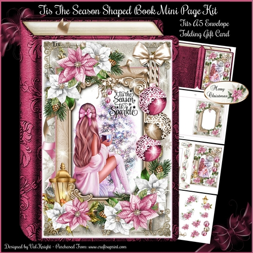 Tis The Season Shaped Book Mini Page Kit  