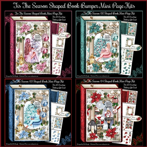 Tis The Season Shaped Book Bumper Mini Page Kits
