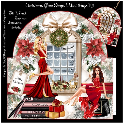 Christmas Glam Shaped Mini Page Kit 