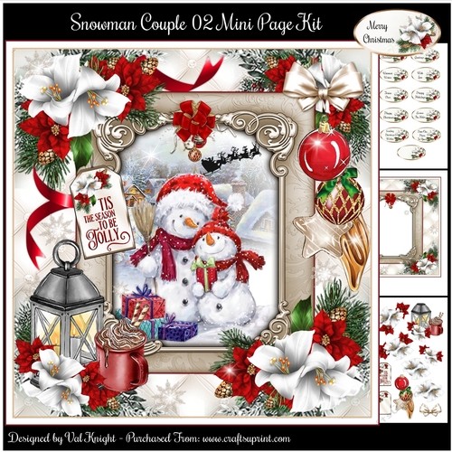 Snowman Couple 02 Mini Page Kit