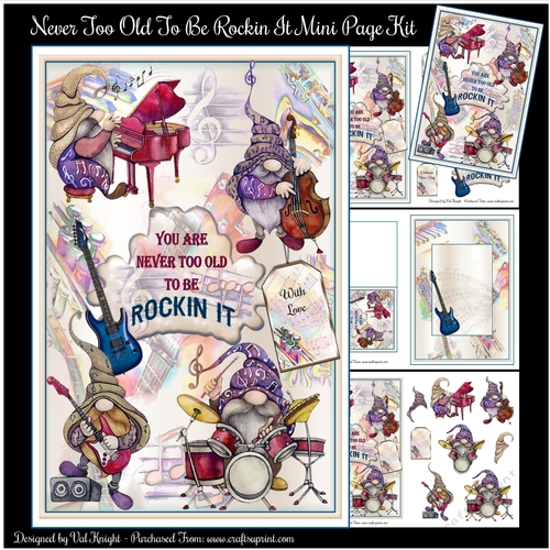 Never Too Old To Be Rockin It Mini Page Kit