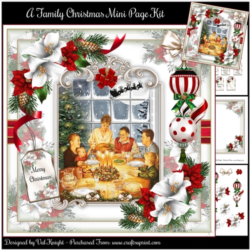 A Family Christmas Mini Page Kit