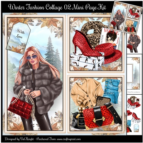Winter Fashion Collage 02 Mini Page Kit