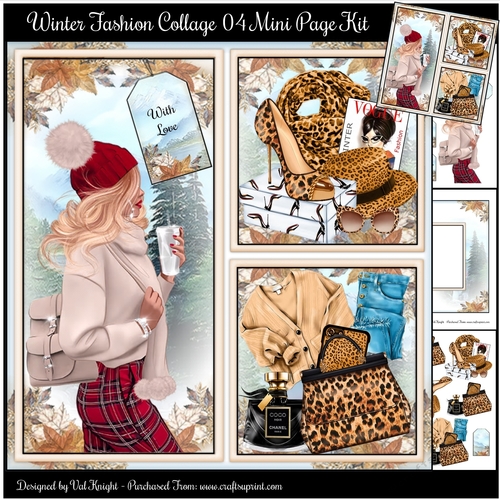 Winter Fashion Collage 04 Mini Page Kit