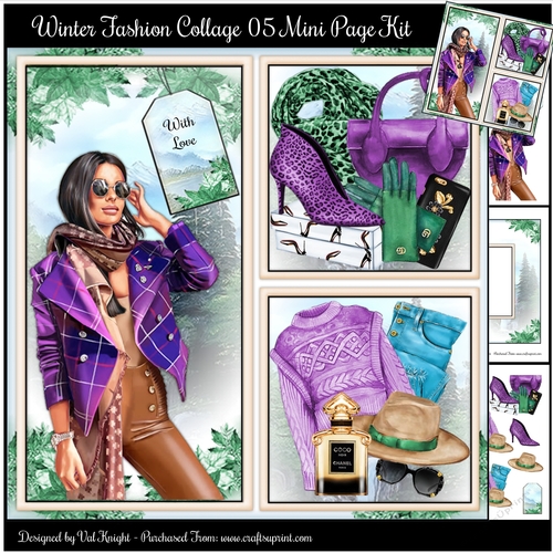 Winter Fashion Collage 05 Mini Page Kit