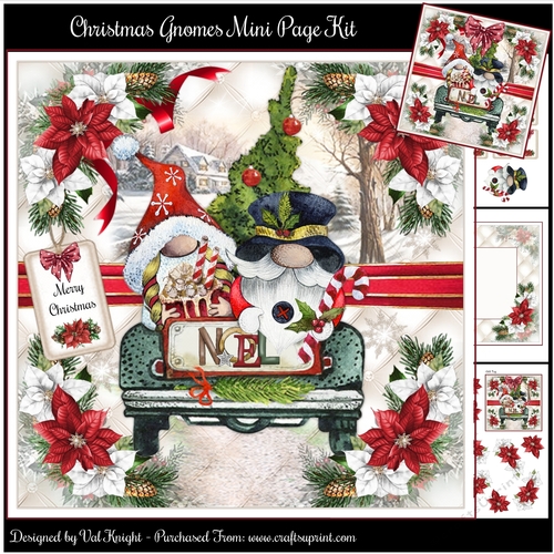 Christmas Gnomes Mini Page Kit