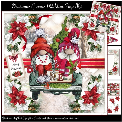 Christmas Gnomes 02 Mini Page Kit