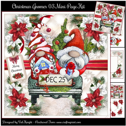 Christmas Gnomes 03 Mini Page Kit