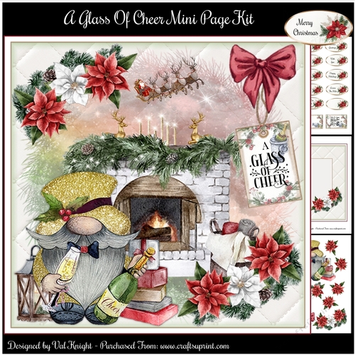 A Glass Of Cheer Mini Page Kit
